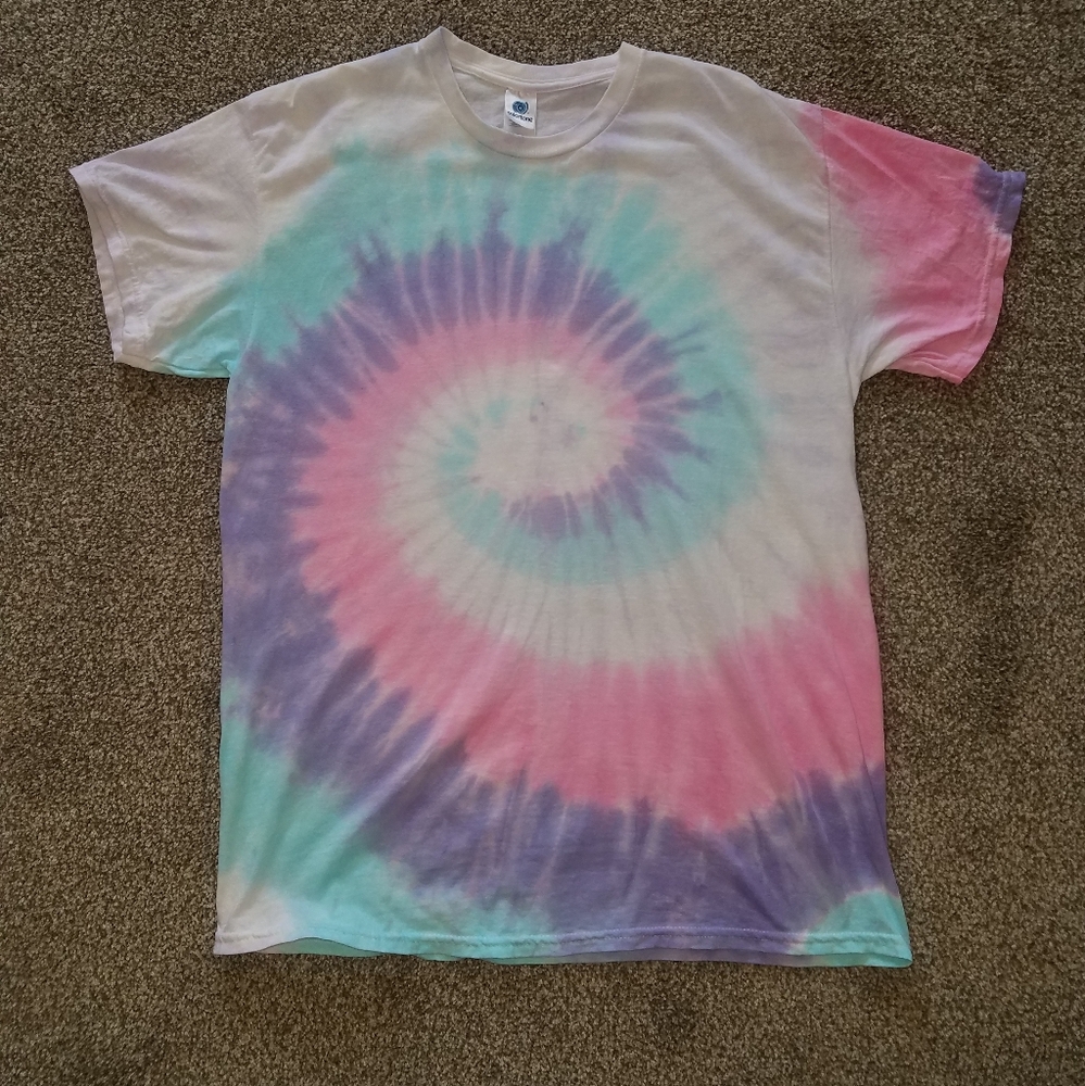 Tie Dye Spiral T-Shirt | Unisex | Cotton Candy | Large